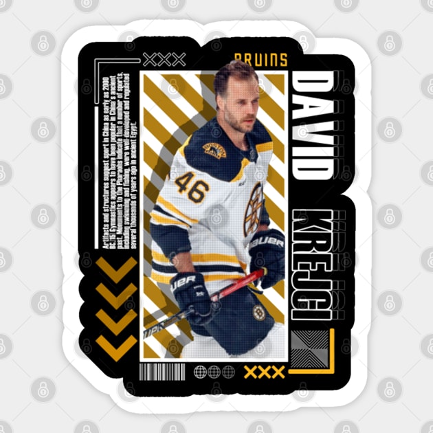 David Krejci Paper Poster Version 10 Sticker by art.Hamdan